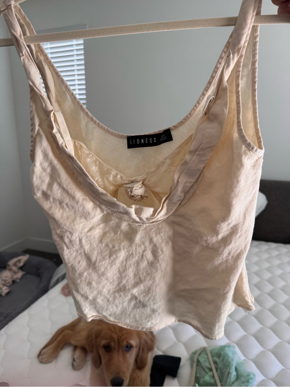 Lioness Pale Cream Delilah Tank Top